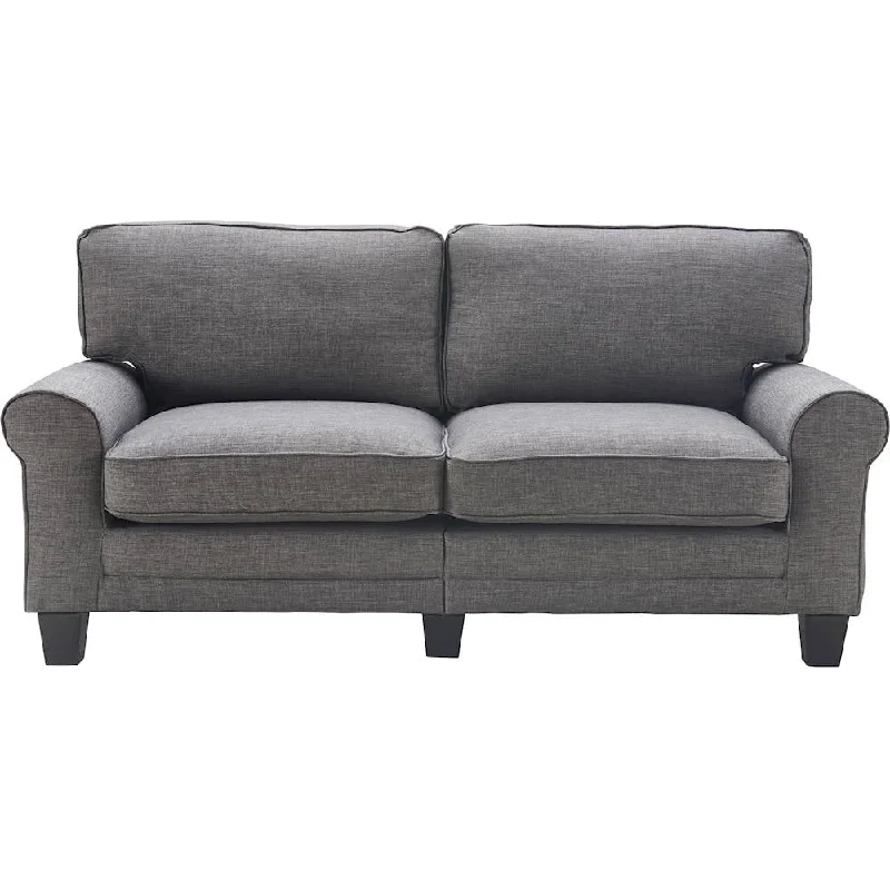 Serta Copenhagen 3-Seat Fabric Sofa Gray