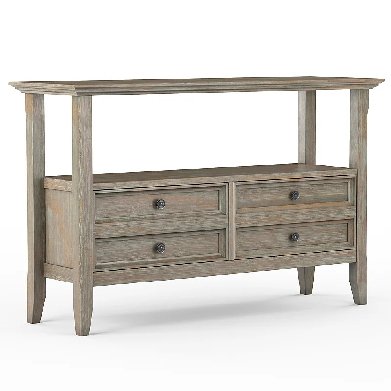 Simpli Home - Amherst Console Sofa Table - Distressed Grey