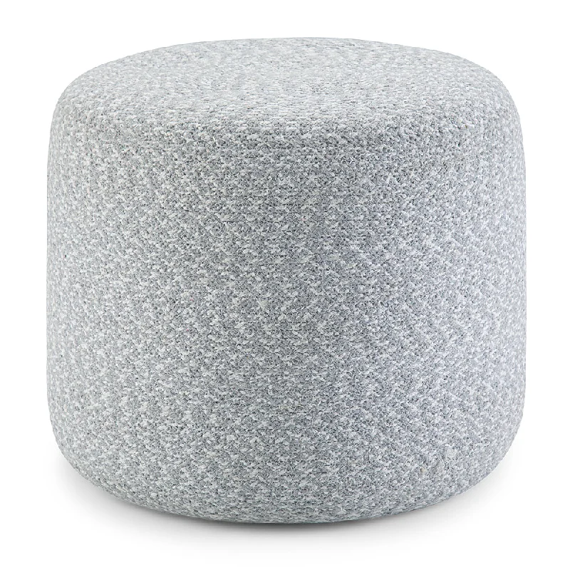 Simpli Home - Bayley Round Braided Pouf - Blue  Natural