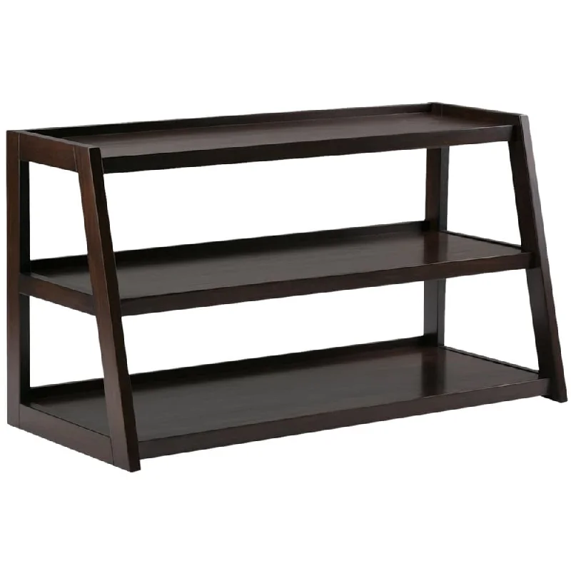 Simpli Home Sawhorse TV Stand for Most TVs Up to 53" Dark Chestnut Brown