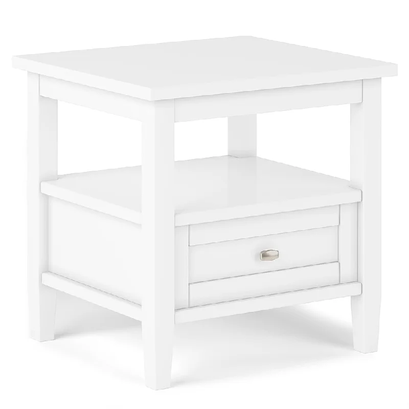 Simpli Home - Warm Shaker End Table - White