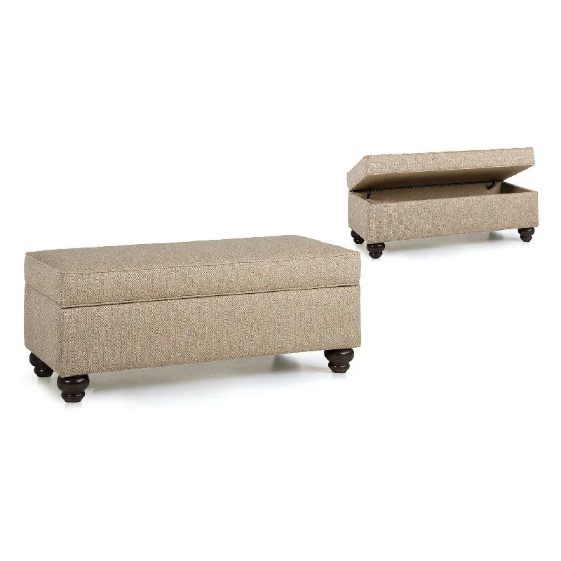 Smith Brothers Storage Ottoman with Turned Leg (901)