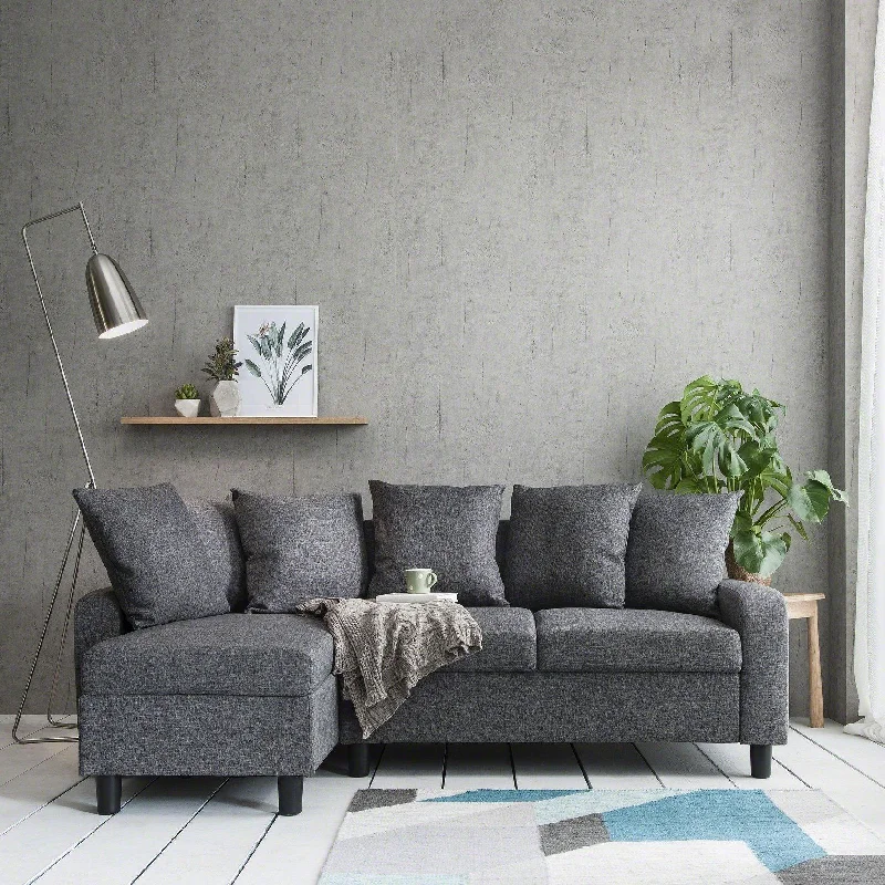 Tracy Corner Sofa - Grey Linen