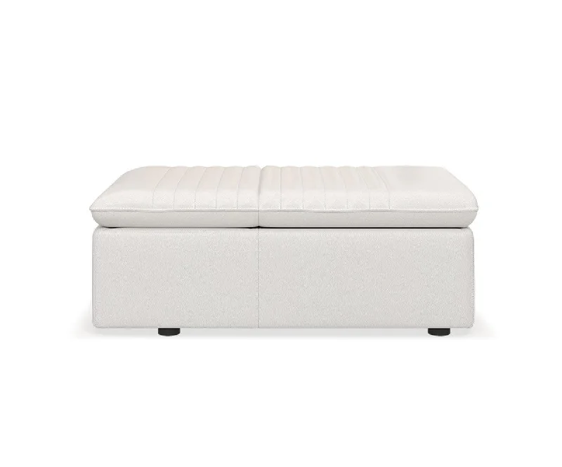 Tobi Leather Storage Ottoman & Chair