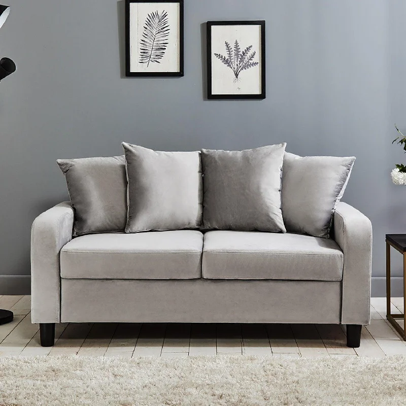 Tracy 2 Seater Sofa - Grey Velvet