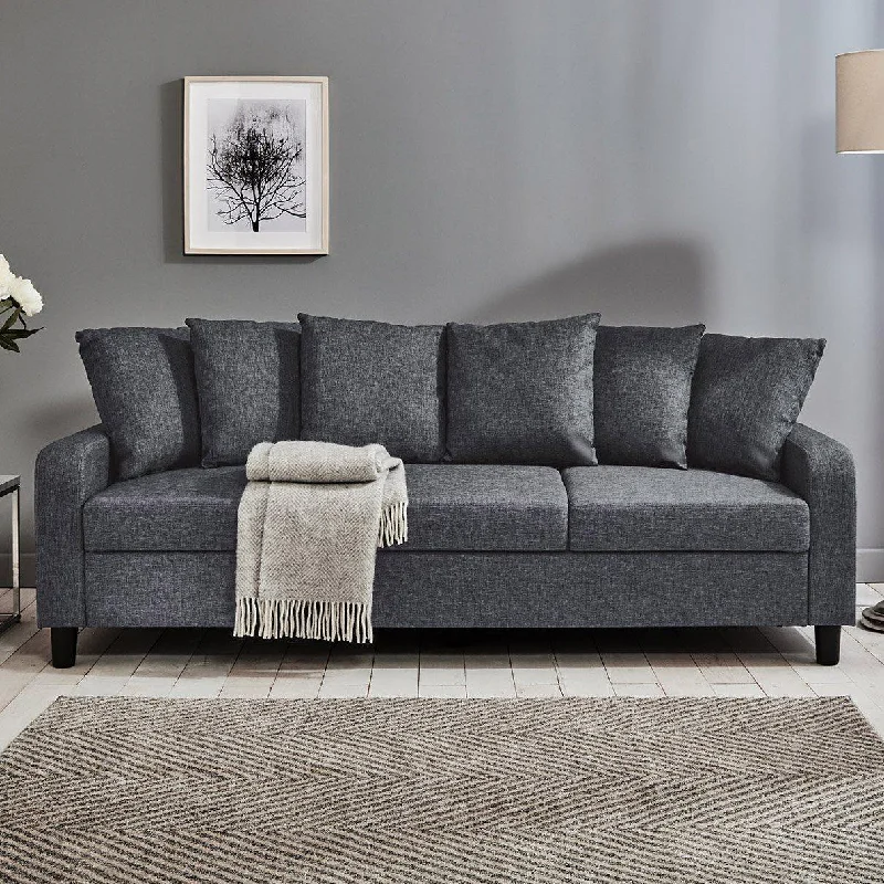 Tracy 3 Seater Sofa - Grey Linen