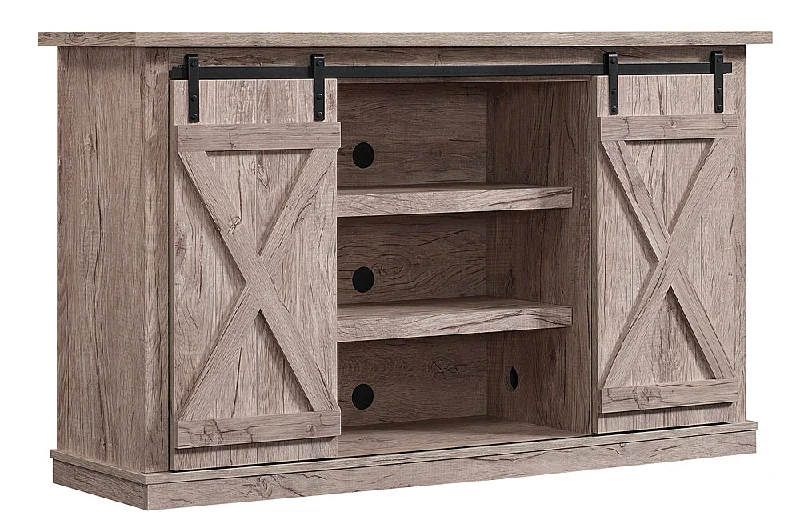 Twin Star Home - Cottonwood TV Stand for TVs up to 60 inches with Sliding Barn Doors - Ashland Pine