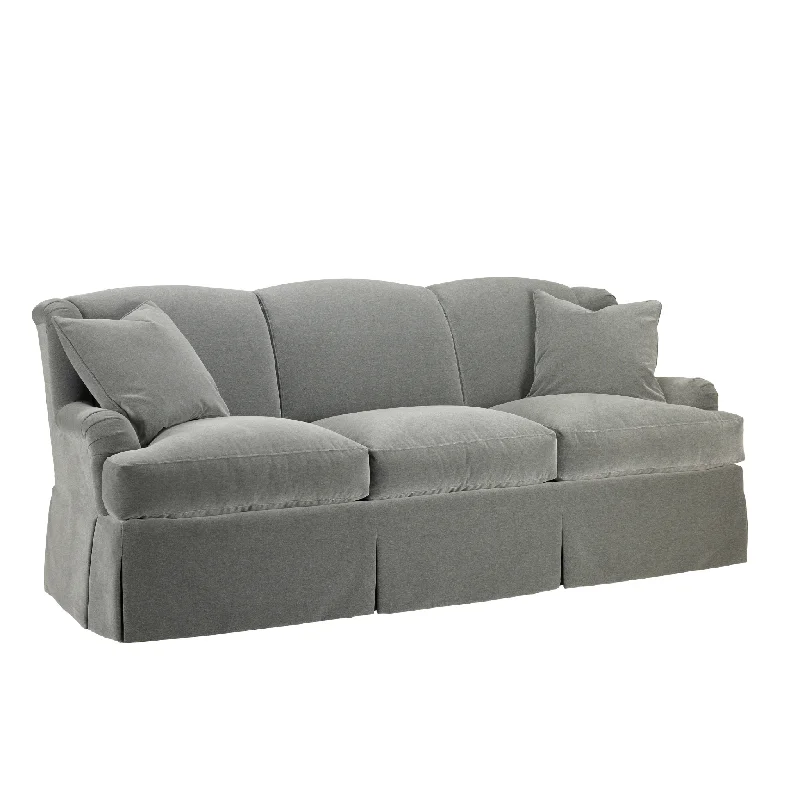 Upholstered 3 Seat Cushions Winged Lounge Sofa