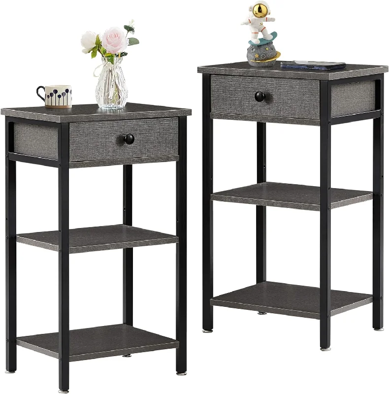 VECELO 27.5" Tall End Tables, Nightstands