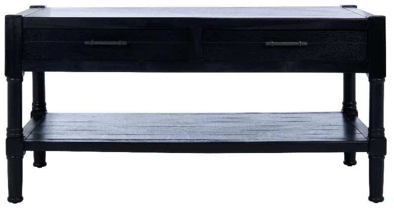 Vernice 2 Drawer Coffee Table - Black