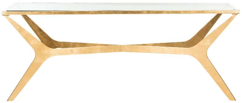 Vivian Gold Leaf Coffee Table - Gold