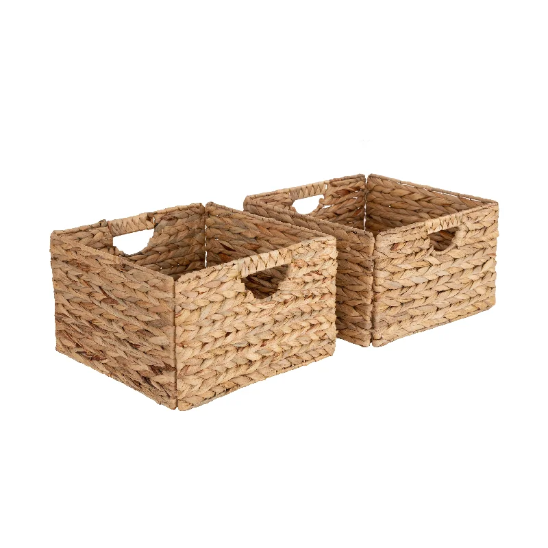 Storage Cube Basket Set (2-Pack), Water Hyacinth