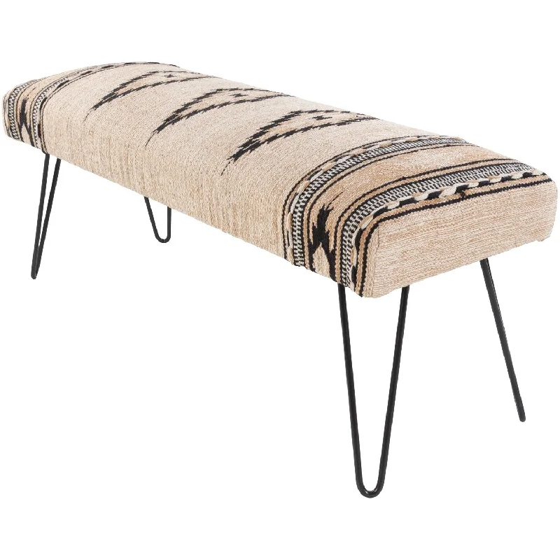 Miriam Upholstered Bench in Camel