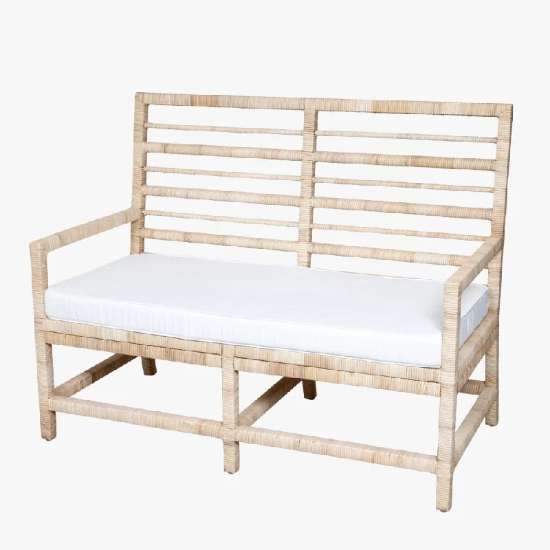 Montauk Natural Rattan Bench