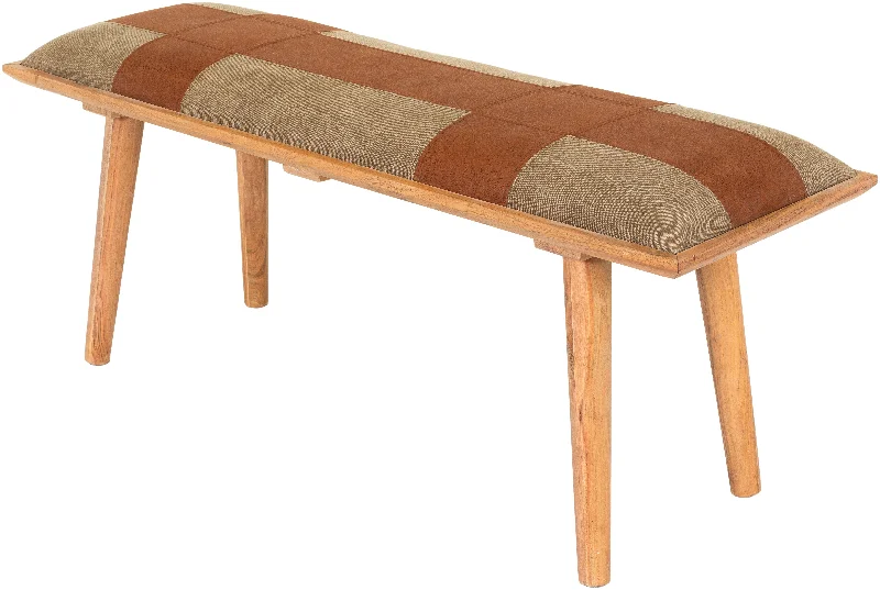 Sacsha Camel Upholstered Bench